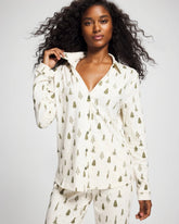 FESTIVE FIRS CHAMP DREAMS - Long-Sleeve Notch Collar Pajama Top | Soma