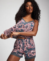 IMPERIAL PAISLEY MD PET - Lace-Trim Pajama Shorts | Soma