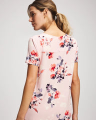 FLORAL DREAMS PINK BLUSH - Short Sleeve Scoop Neck Sleepshirt | Soma
