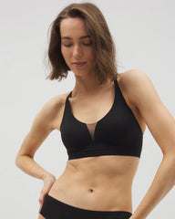BLACK - Racerback Mesh Bralette | Soma