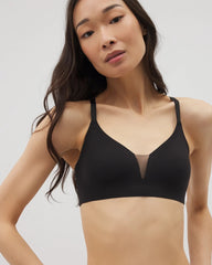 BLACK - Mesh Adjustable Bralette | Soma