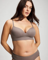 DARK TAUPE - Rib Wireless Bra | Soma