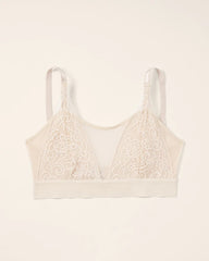 IVORY - Wireless Pocketed Cupless Lace Bralette | Soma