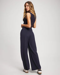 DEEP INDIGO - High-Waist Wide-Leg Pants | Soma
