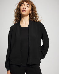 BLACK - Modern Modal Bomber Jacket | Soma