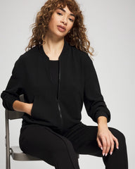 BLACK - Modern Modal Bomber Jacket | Soma