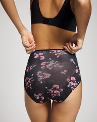 FLORAL DREAMS BLACK MINI - Tummy Modern Brief Panty | Soma