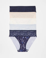 BOTANICAL TILE MULTI PACK - Edge Hipster Panty with Lace 5 Pack | Soma