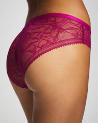 MAGENTA ORCHID - Sheer Lace Hipster Panty | Soma