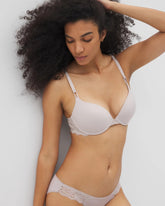 GRAY GLASS - Push-Up Plunge Bra with Lace | Soma