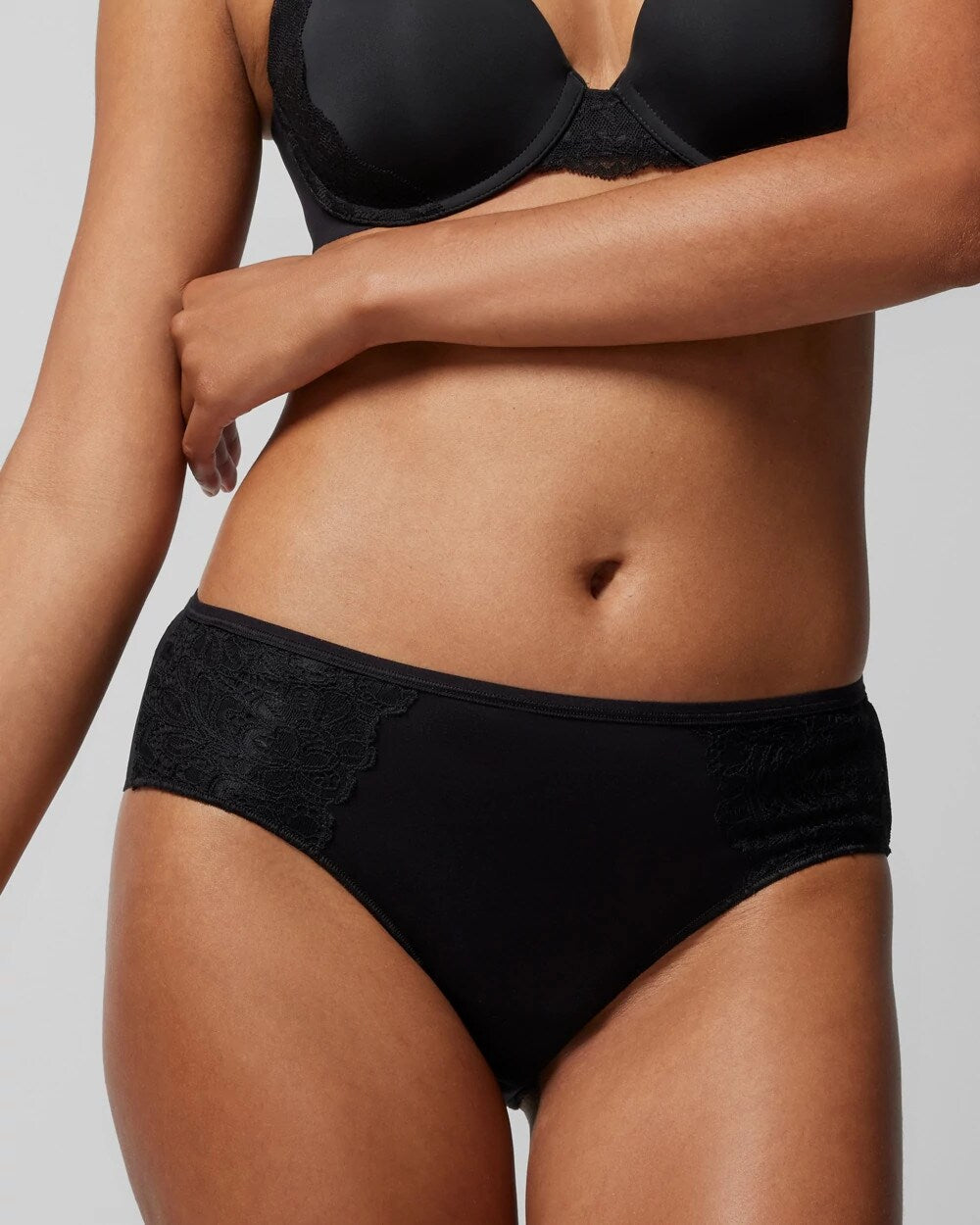 BLACK - Cheeky Panty with Lace | Soma