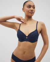 NIGHTFALL NAVY - Perfect Coverage Bra with Lace | Soma