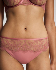 ANTIQUE PINK - Tattoo Lace Embroidered High Leg Panty | Soma
