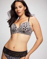 DIVINE LEOPARD MINI TAUPE - Wireless Push-Up Bra | Soma