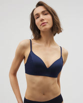 NIGHTFALL NAVY - Wireless Lace Push-Up Bra | Soma