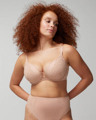 HUSH - Push-up Plunge Bra with Lace | Soma