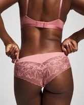 ANTIQUE PINK - Cheeky Hipster Panty with Lace Back | Soma