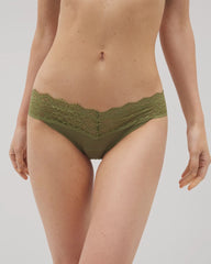 VETIVER GREEN - Lace Waist Thong | Soma