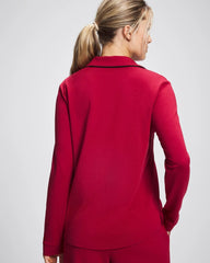 PAINT THE TOWN RED - Long-Sleeve Notch Collar Pajama Top | Soma