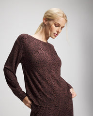 HOT SPOT MOCHA - Long-Sleeve Pajama Top | Soma