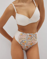 VINE PAISLEY CHAMPAGNE M - High-Waist Thong Panty With Lace | Soma