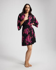 GILDED BLOOMS MAGENTA - Short Robe | Soma