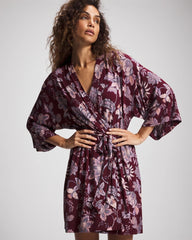 PAISLEY SPLENDOR PLUM - Short Robe | Soma