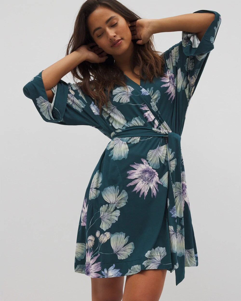 HAVEN BOTANICAL DARK SEA - Short Robe | Soma