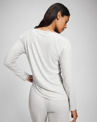 HEATHER FROST - Pointelle Long Sleeve Pajama Top | Soma