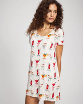 MERRY MIXES CHAMP - Short Sleeve Scoop Neck Sleepshirt | Soma