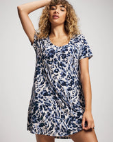 LOVELIEST LEOPARD PARCH M - Short Sleeve Scoop Neck Sleepshirt | Soma
