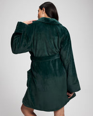 GREEN JOLIE - Plush Short Robe | Soma