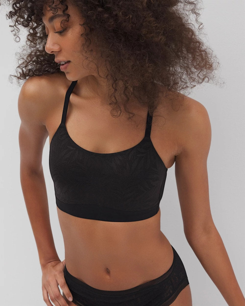 BLACK - Lace Adjustable Bralette | Soma