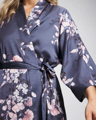 FLORAL DREAMS GRAY - Short Robe | Soma