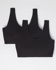 BLACK/BLACK - Bralette 2 Pack | Soma
