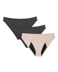 BLACK/SAND MULTI PACK - <sup class="sup-symbol">®</sup> 3-Pack Leakproof Bikini | Soma
