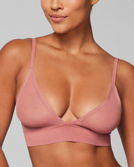 CLAY ROSE - Triangle Mesh Bralette | Soma
