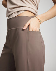 DARK TAUPE - High-Waist Wide-Leg Pants | Soma
