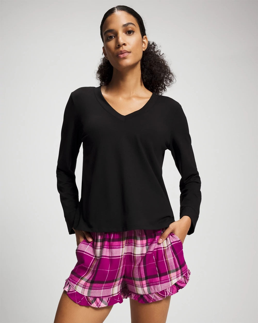 FASHIONABLY PLAID MAGENTA - Pajama Set | Soma