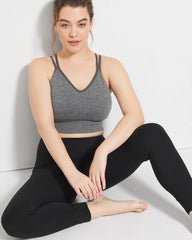 HEATHER OBSIDIAN - Soma Sport Longline Bra with Strappy Back | Soma
