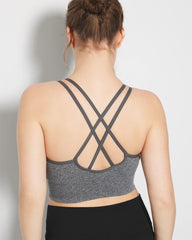 HEATHER OBSIDIAN - Soma Sport Longline Bra with Strappy Back | Soma