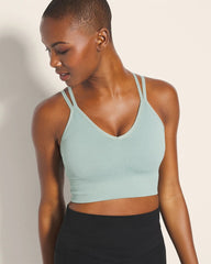 CHINOIS GREEN - Longline Bra with Strappy Back | Soma