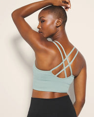CHINOIS GREEN - Longline Bra with Strappy Back | Soma