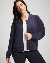 DEEP INDIGO - Modern Modal Bomber Jacket | Soma