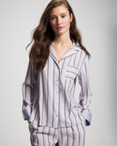 RELAX STRIPE BLUE OPAL - Long-Sleeve Notch Collar | Soma