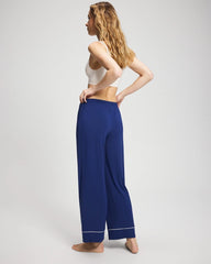 MAJESTY BLUE - Solid Piped Pajama Pant | Soma