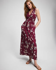 LUXURIOUS LEAVES PLUM - Goddess Maxi Bra Dress | Soma