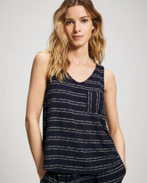 BOHO STRIPE NAVY - V-Neck Pajama Tank | Soma
