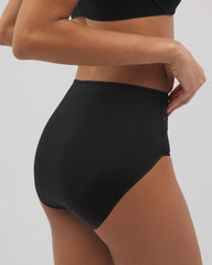 BLACK - Vanishing Edge Microfiber Modern Brief Panty with Lace | Soma