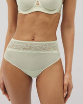 ALOE WASH - Vanishing Edge Microfiber Modern Brief Panty with Lace | Soma